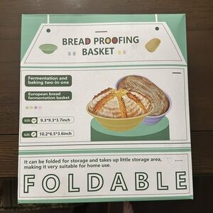 BREAD PROOFING BASKET SOFT SILICONE FOLDABLE TWO IN ONE ANTIBACTERIAL
